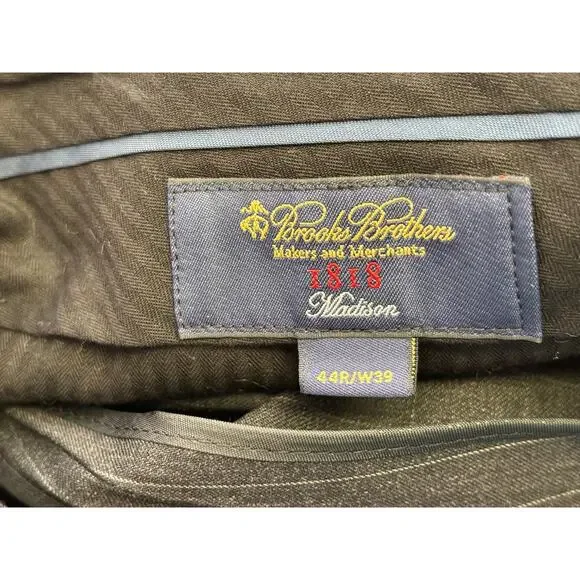 Brooks Brothers Suit Mens 44R/W39 Gray Pinstripe Wool 2 Piece Jacket Pants - Picture 4 of 16